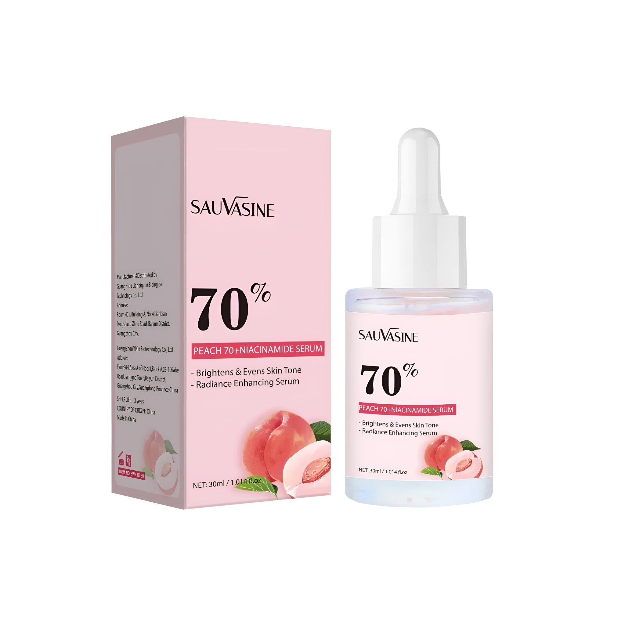Nicotinamide hydrating care solution in a 30ml plastic bottle for facial skincare.