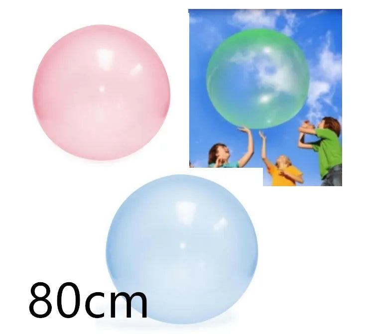 Big inflatable TPR bouncy ball in pink, yellow, green, and blue, sizes up to 120cm