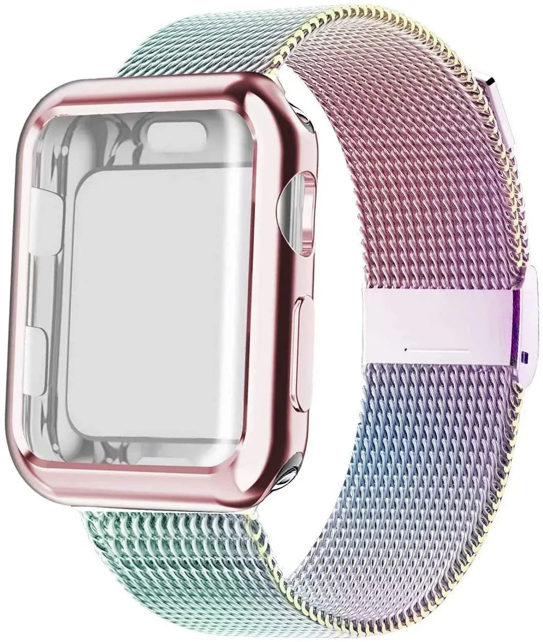Apple Magnetic Watch Band in Milan metal loop style with magnetic closure, shown in silver colour