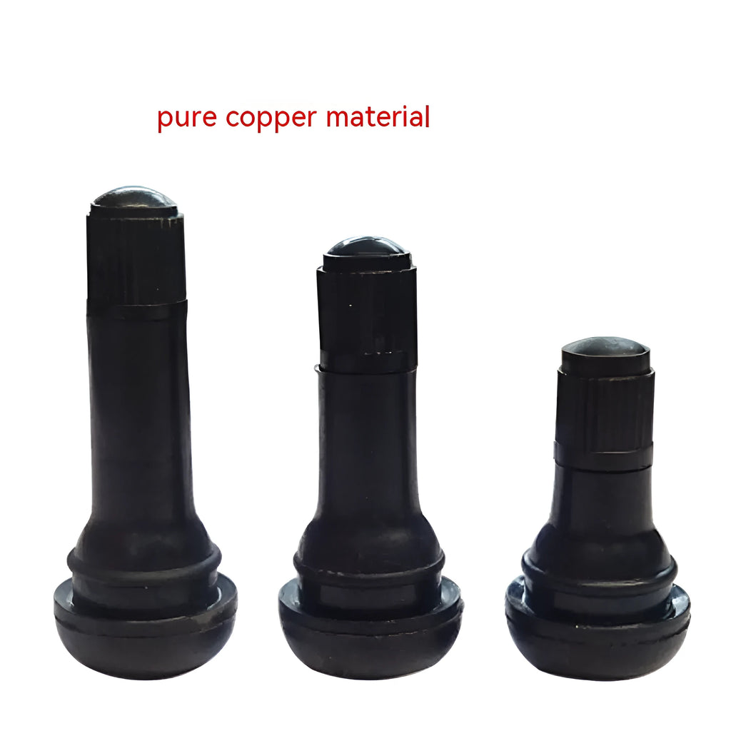 Copper nozzle for automobile vacuum tyre with black seal, universal size, TR412 TR413 TR414 options