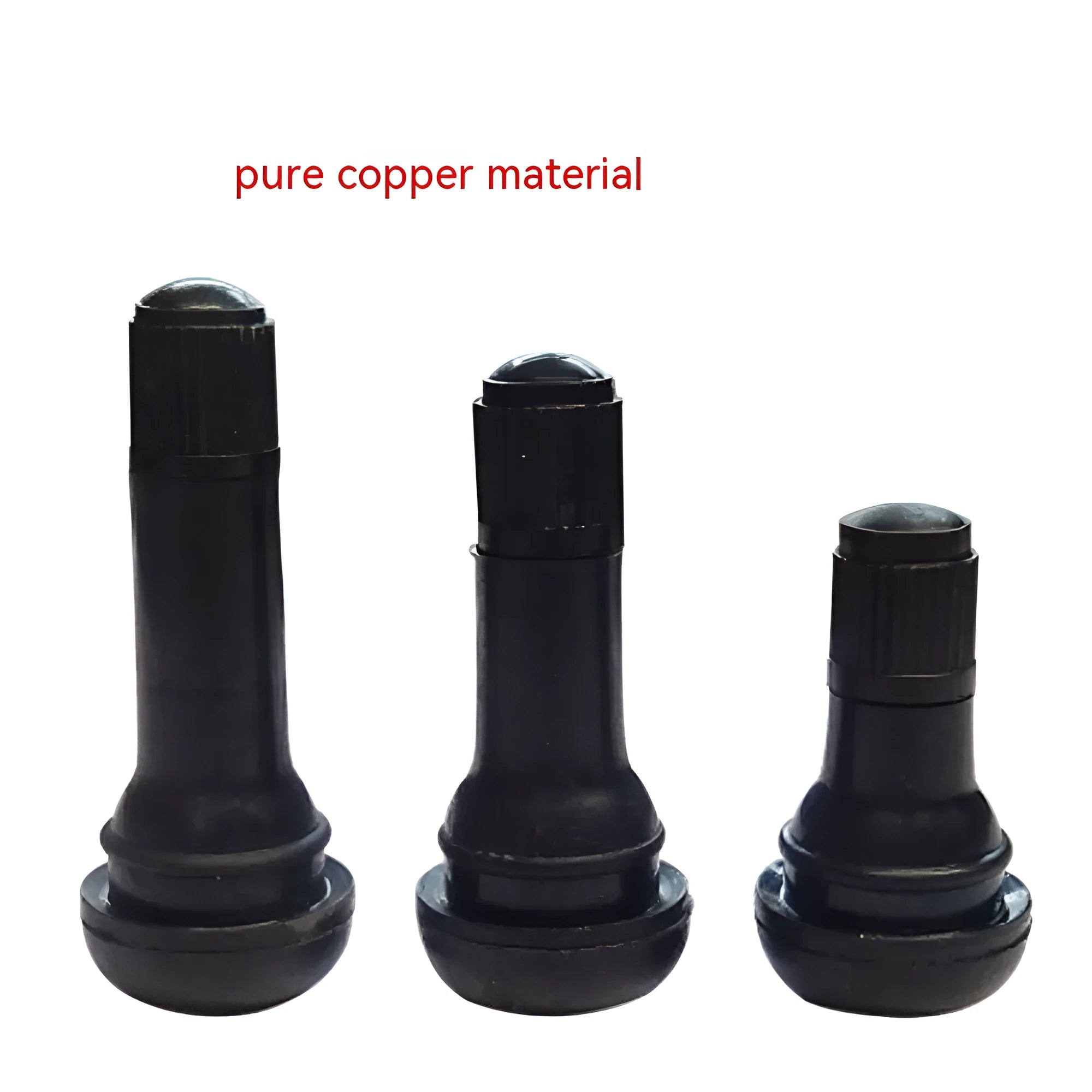 Copper nozzle for automobile vacuum tyre with black seal, universal size, TR412 TR413 TR414 options