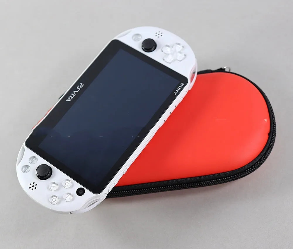 Black shockproof storage bag for PSVita console, protective travel pouch
