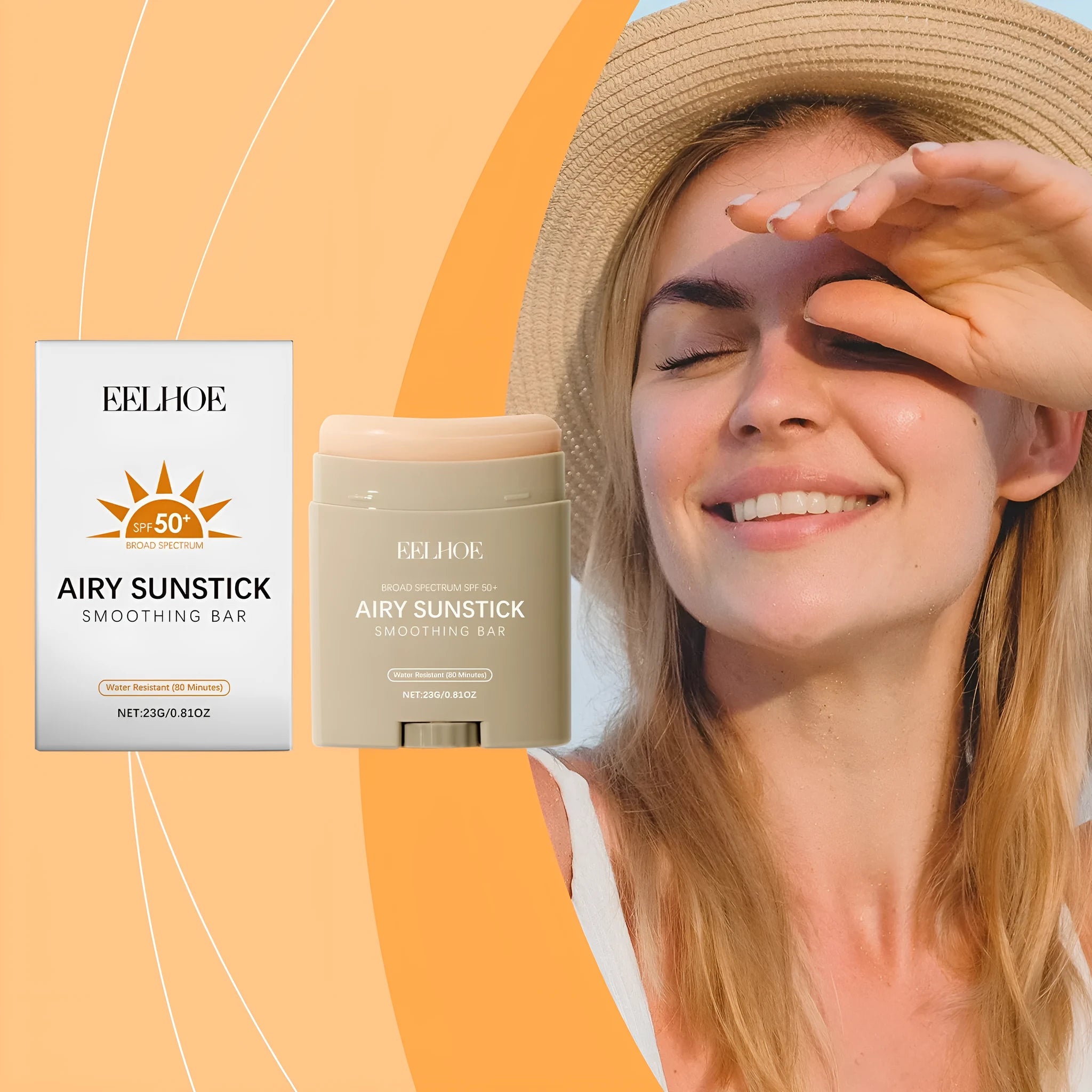 Skin Refreshing Not Oily Protective Stick sunscreen in a twist-up tube with 23g net content