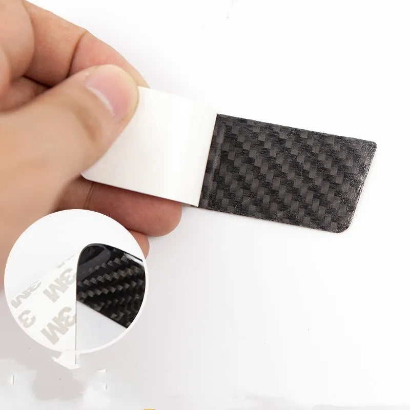 Carbon fibre door handle protection patches for Model S vehicles anti scratch adhesive kit