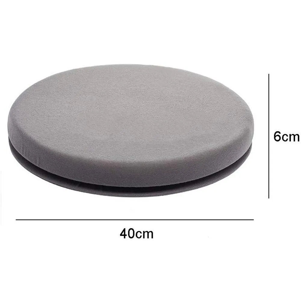 360-degree rotating car seat cushion with anti-slip base and plush cloth cover