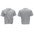 Men's loose cotton T-shirt with asymmetric stitching in black, grey or white colours