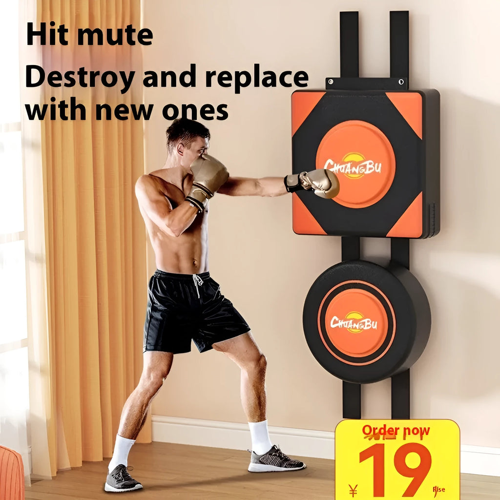 Boxing sandbag home fight wall target hanging PU punch bag with round square options and boxing gloves