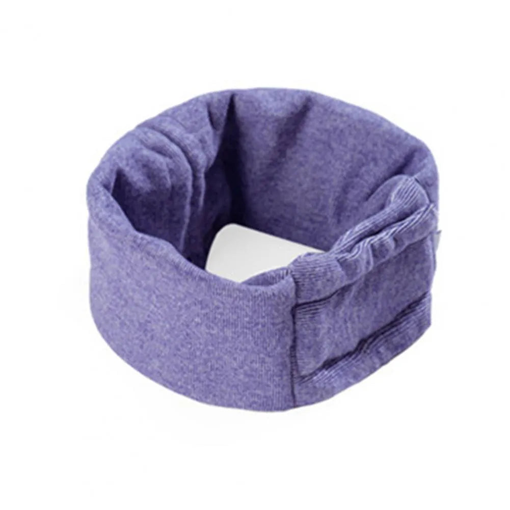 Black dog calming hoodie with ear muffs and closure, sized for medium dogs