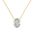 S925 sterling silver women's geometric oval pendant necklace in platinum finish, 9x13mm size