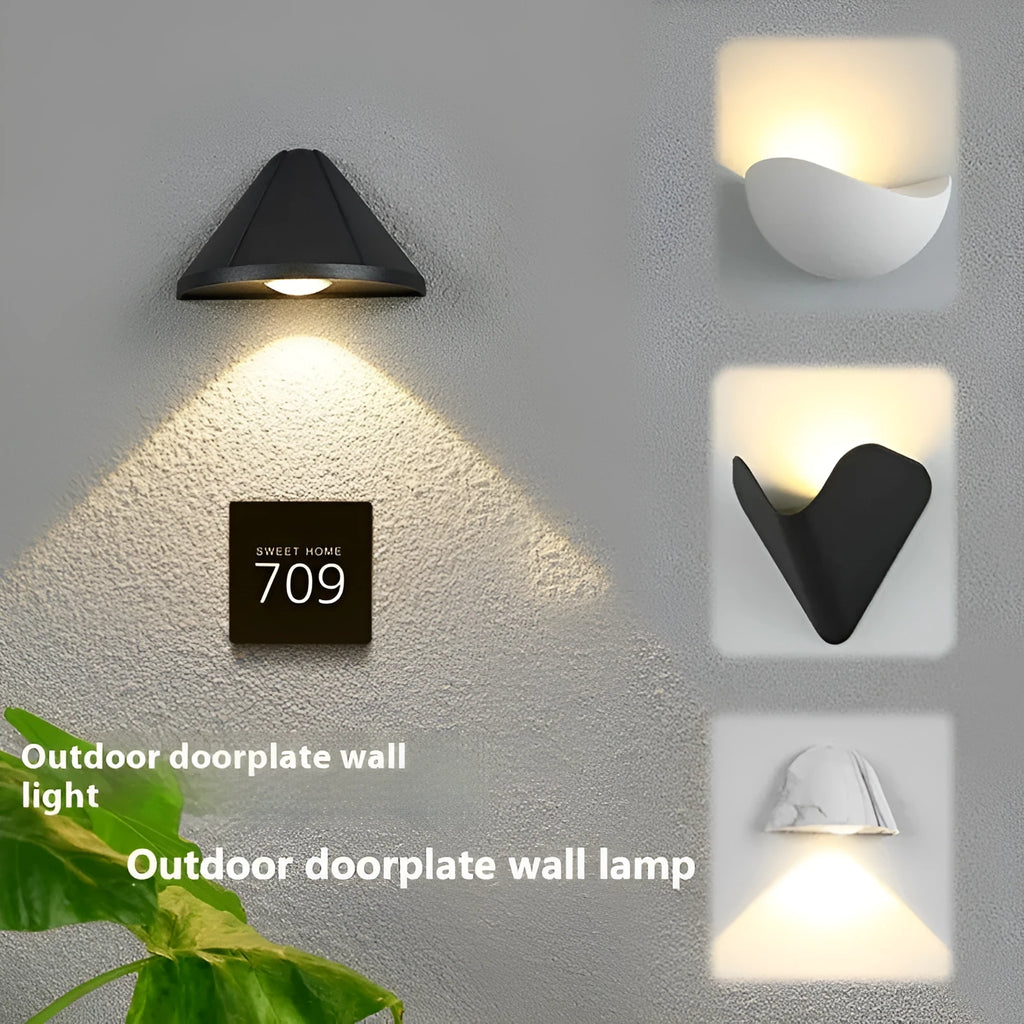 Courtyard LED lighting lamp with IP65 waterproof rating in black or white bird's nest design