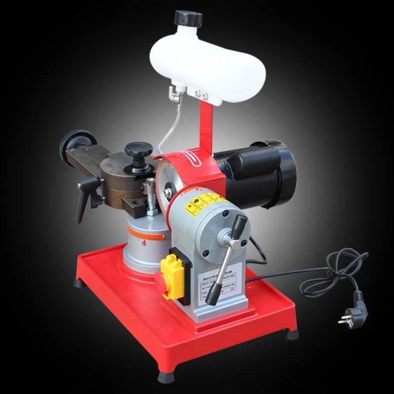 Manual sharpedge grinding machine for circular saw blades on workshop bench