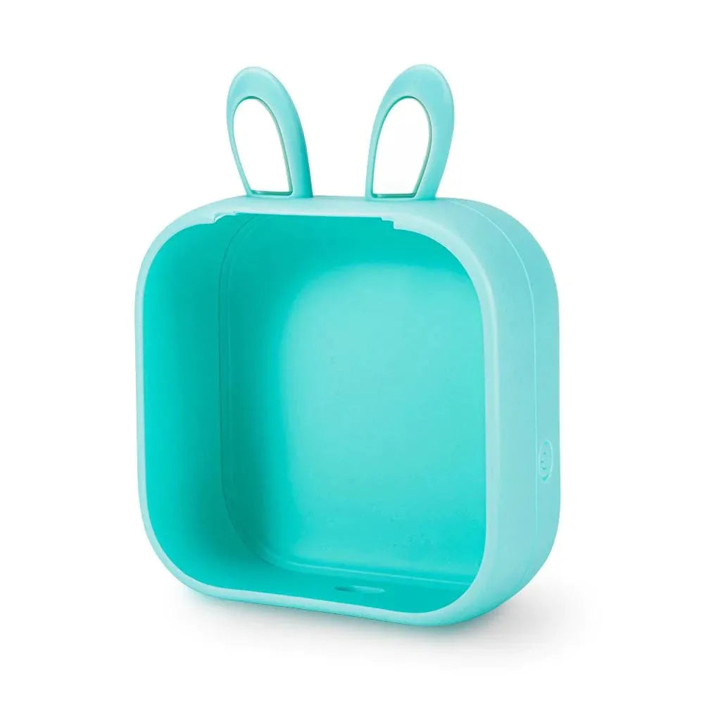 Mini pocket portable printer with pink rabbit ear protective case and USB power cord