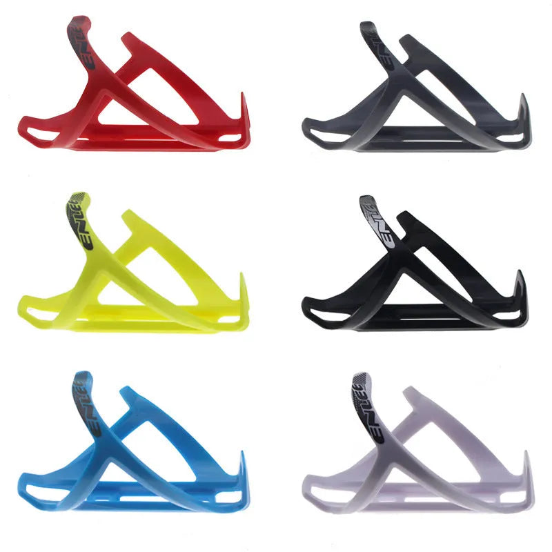 Mountain bike TPR plastic bottle cage in fluorescent yellow with PVC toughness for water bottle hold