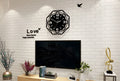 Acrylic wall clock with white dial and green frame, silent sweeping movement, 40cm size