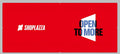 SHOPLAZZA red mouse pad on a desk with smooth surface and non-slip rubber base