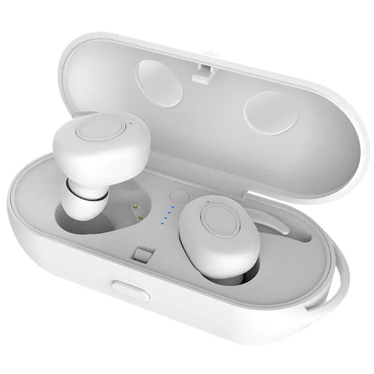 Wireless Bluetooth earbuds noise reduction HiFi stereo mini in-ear sports headphones, black colour