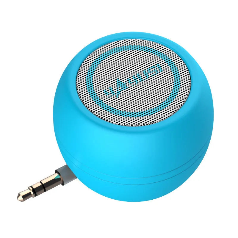 A5 portable mini Bluetooth speaker in blue with ABS case on outdoor table