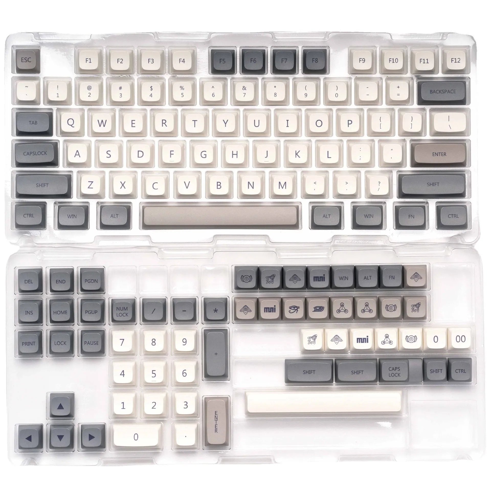 133 key PBT sublimation keycap set for red axis mechanical keyboard with key puller and cowhide box