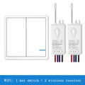 Wireless remote control switch panel 86x86mm IP66 waterproof wiring-free 433.932MHz for 220V lamps