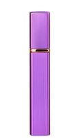 12ml aluminum perfume tube square empty bottle with glass liner in silver finish