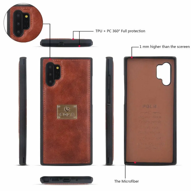 Black mobile phone zipper wallet in solid colour PU with zipper closure