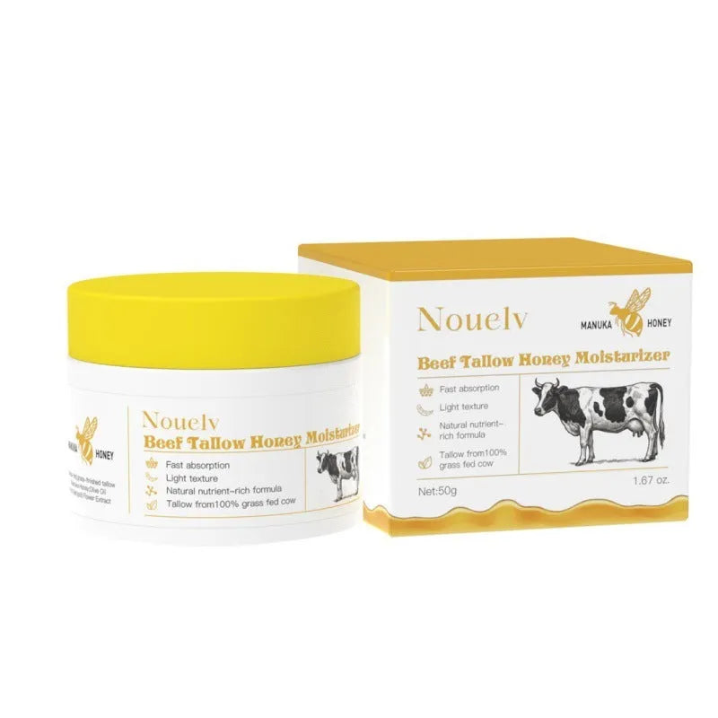 50g jar of honey tallow moisturising cream for dry and combination skin