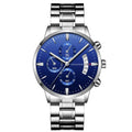 VA VA VOOM men's stainless steel quartz watch with 43mm dial and mineral glass