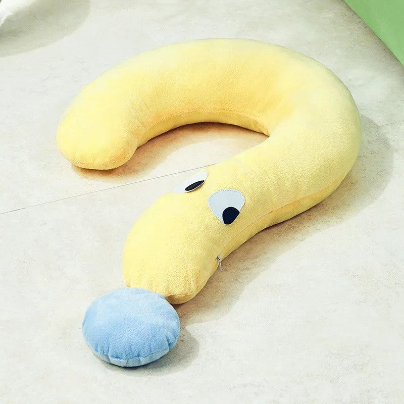 Blue and yellow rectangular pet pillow for dogs and cats, measuring 62cm by 39cm.