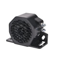 Black GQ-208A universal reversing horn for 12-80V vehicle systems.