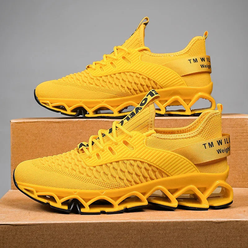 Blade Sports mesh casual running shoes in solid colour with rubber IP TPU sole