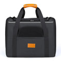 Foldable small pet diaper bag in Oxford cloth for dogs and cats, black, 45x35x33cm outdoor shoulder handbag