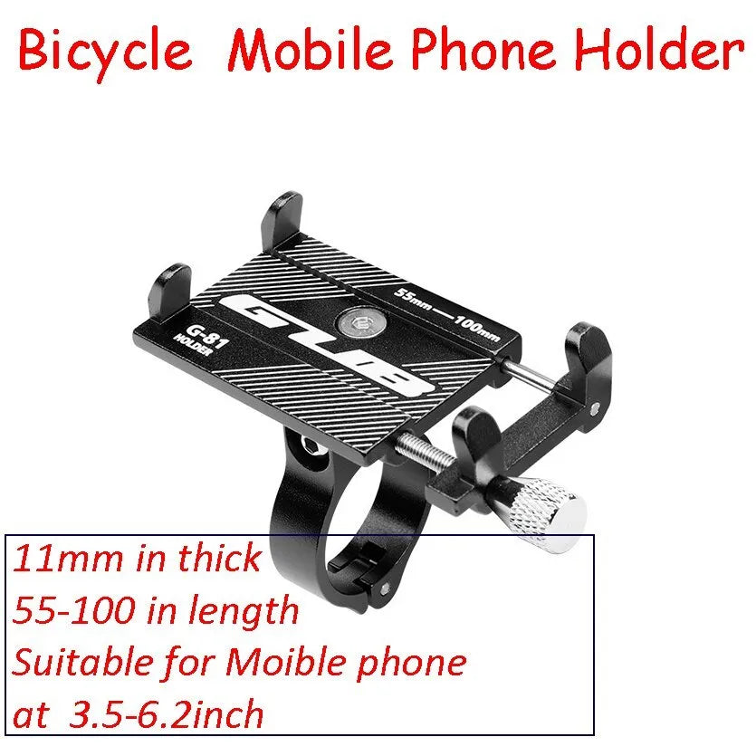 Bicycle phone holder aluminium alloy 360 degree rotating mount on handlebar with phone
