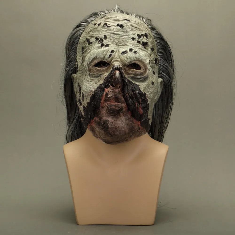 Walking Dead zombie latex mask in Beta colour for adults, free size 55cm-62cm head circumference