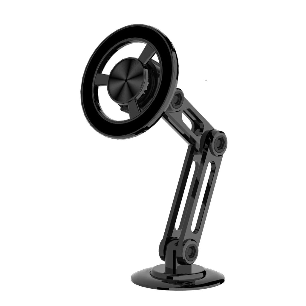 All-metal magnetic car phone holder with rotating ball joint in multiple metallic colours
