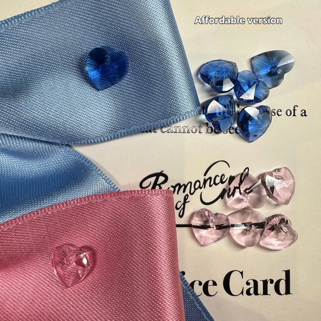 Princess style bow dog hair band with adjustable tension on blue polyester cotton ribbon