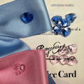 Princess style bow dog hair band with adjustable tension on blue polyester cotton ribbon