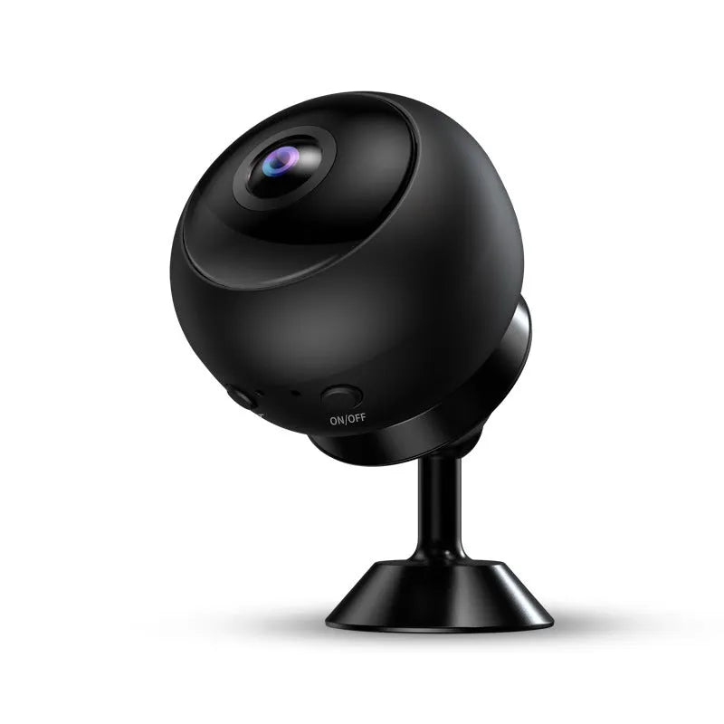 1080p wireless Wi-Fi indoor surveillance camera with 3.6mm lens on white background