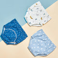 Pure cotton gauze baby training pants 3 pack in Bee series with soft elastic waist and leg openings