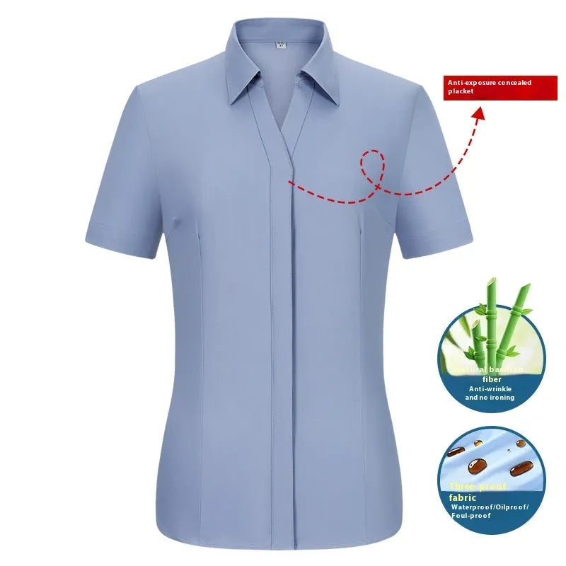 Men's bamboo fibre business shirt in slim fit with square collar, available in solid colours