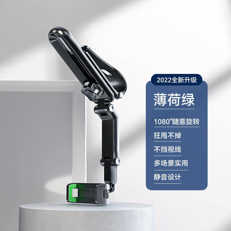 Car phone holder bracket with clip mounting for dashboard, windscreen or air vent placement