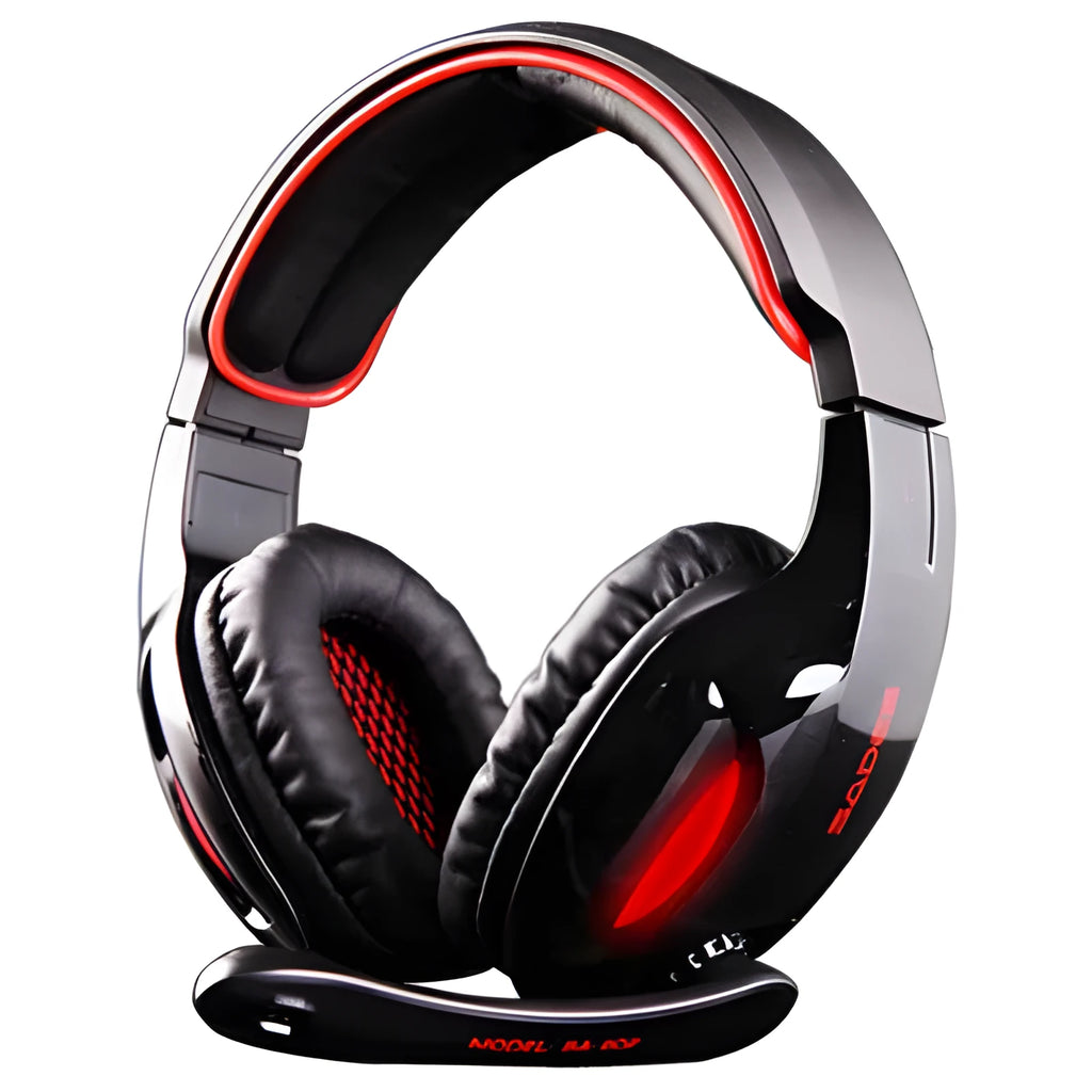 Black SADES SA902 Hero Alliance wired USB gaming headset for PC with over-ear cups and lighting.