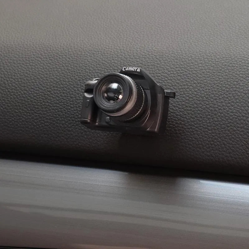 Retro camera dot shaped small plastic paste hook for car interior, 4.2x2.5cm.