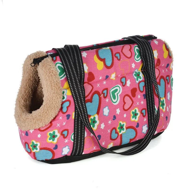 Outdoor travel pet backpack in non-woven fabric, small size, blue colour, for cats and small dogs