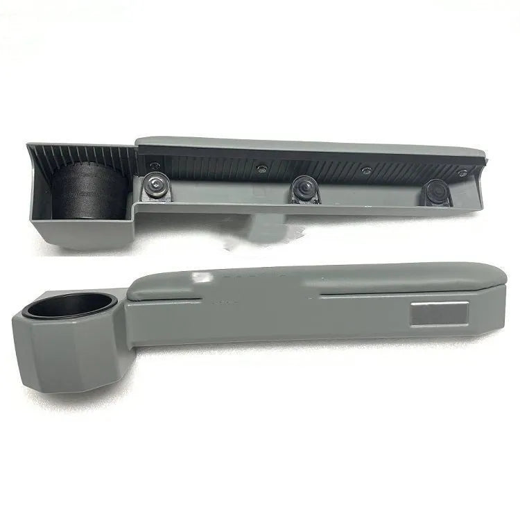 Grey car door ring frame armrest handrail with magnetic suction, set of two pieces for vehicle entry support
