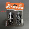 Galvanised carbon steel truck floor hook with a black pull ring for securing cargo straps.