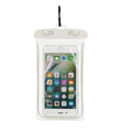 Black universal waterproof PVC luminous touch screen phone case for outdoor use
