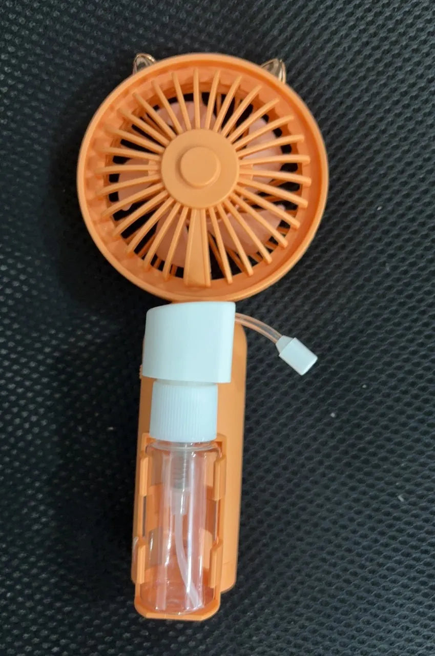 USB rechargeable plastic nozzle fan in five colour options with compact dimensions