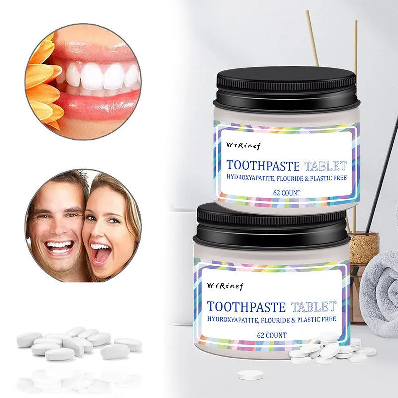 62 portable toothpaste tablets in TP19 colour for chewing cleaning oral care
