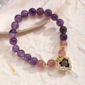 Crystal string beads bracelet for women with stone beads and peace buckle in Asterism Juyun colour