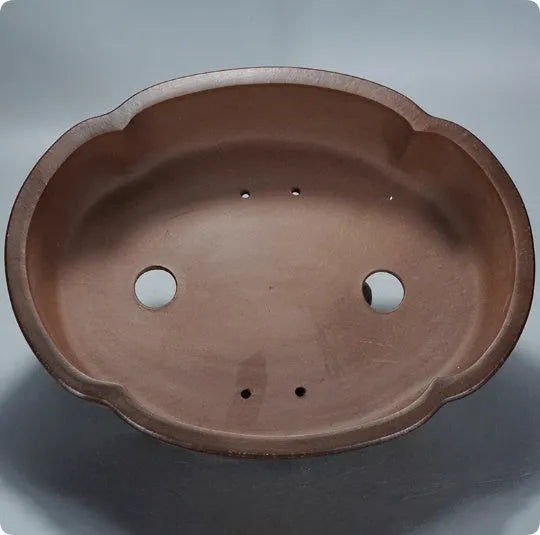 Classical purple clay bonsai flower pot measuring 50x39x16cm